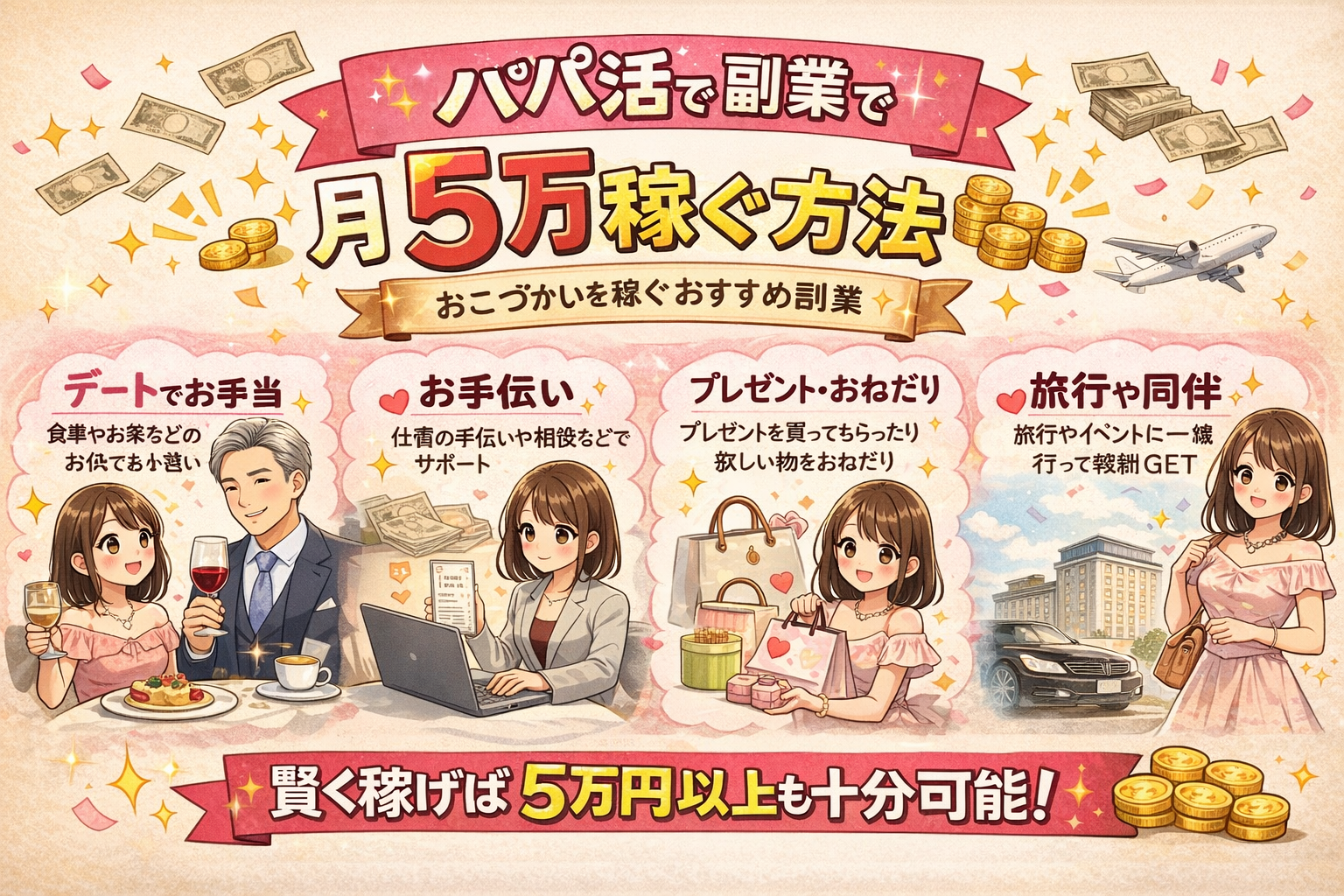 貧乏女子が月5万稼ぐ副業ランキング